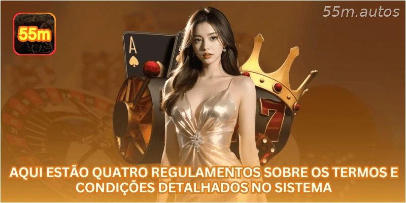 Aqui estão quatro regulamentos sobre os termos e condições detalhados no sistema.