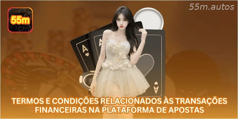 Termos e condições relacionados às transações financeiras na plataforma de apostas.